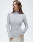 Cashmere Blend Turtle Neck Sweaters - Long Sleeve