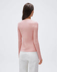 Cashmere Crewneck Cardigan Sweater