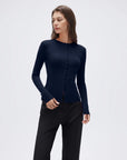 Cashmere Crewneck Cardigan Sweater