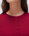 Cashmere Crewneck Cardigan Sweater