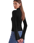 Cashmere Blend Turtleneck Sweaters - Long Sleeve