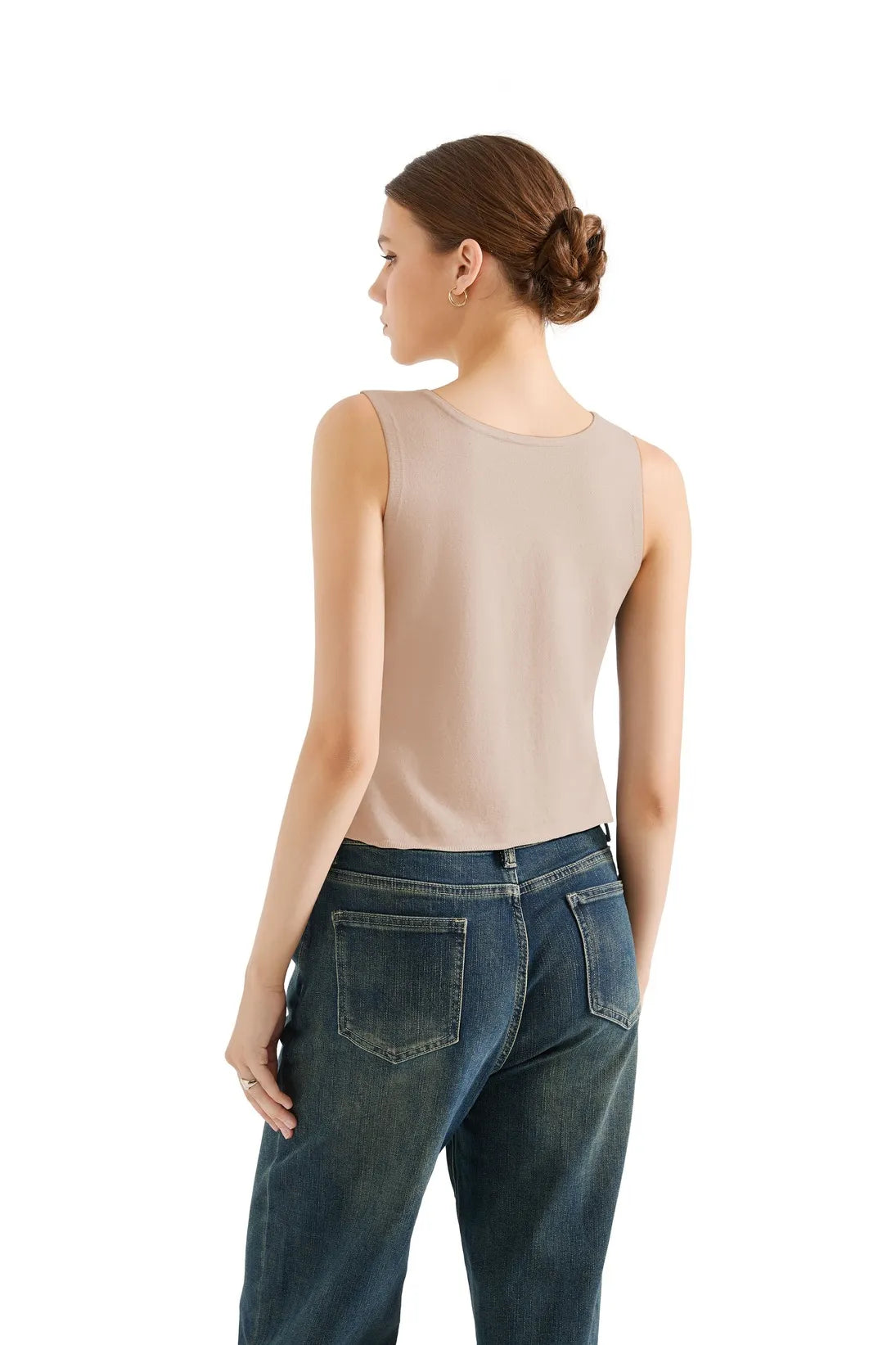 Tie Front Vest Tank Top – SUUKSESS