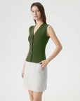 Button Down V Neck Sleeveless Tank Tops Sweater Vest-SUUKSESS-SUUKSESS