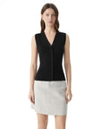 Button Down V Neck Sleeveless Tank Tops Sweater Vest-SUUKSESS-SUUKSESS