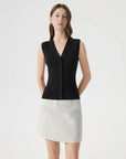 Button Down V Neck Sleeveless Tank Tops Sweater Vest-SUUKSESS-SUUKSESS