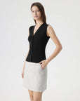 Button Down V Neck Sleeveless Tank Tops Sweater Vest-SUUKSESS-SUUKSESS