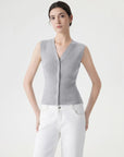 Button Down V Neck Sleeveless Tank Tops Sweater Vest-SUUKSESS-SUUKSESS