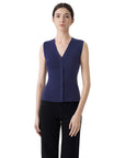 Button Down V Neck Sleeveless Tank Tops Sweater Vest-SUUKSESS-SUUKSESS