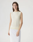 Cashmere Silk Blend Vest Sleeveless Sweater - Short Sleeve-SUUKSESS-SUUKSESS