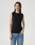 Cashmere Silk Blend Vest Sleeveless Sweater - Short Sleeve-SUUKSESS-SUUKSESS