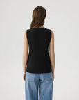 Cashmere Silk Blend Vest Sleeveless Sweater - Short Sleeve-SUUKSESS-SUUKSESS