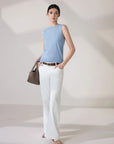 Cashmere Silk Blend Vest Sleeveless Sweater - Short Sleeve-SUUKSESS-Sky Blue-XS-SUUKSESS