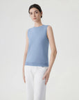 Cashmere Silk Blend Vest Sleeveless Sweater - Short Sleeve-SUUKSESS-SUUKSESS