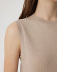 Cashmere Silk Blend Vest Sleeveless Sweater - Short Sleeve-SUUKSESS-SUUKSESS