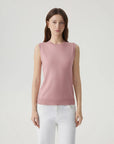 Cashmere Silk Blend Vest Sleeveless Sweater - Short Sleeve-SUUKSESS-Pink-XS-SUUKSESS