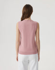 Cashmere Silk Blend Vest Sleeveless Sweater - Short Sleeve-SUUKSESS-SUUKSESS