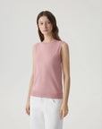 Cashmere Silk Blend Vest Sleeveless Sweater - Short Sleeve-SUUKSESS-SUUKSESS