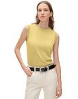 Cashmere Silk Blend Vest Sleeveless Sweater - Short Sleeve