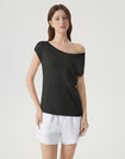 Blend Off The Shoulder Tops Silk Cashmere-SUUKSESS-SUUKSESS