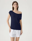 Blend Off The Shoulder Tops Silk Cashmere-SUUKSESS-SUUKSESS