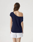 Blend Off The Shoulder Tops Silk Cashmere-SUUKSESS-SUUKSESS