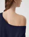 Blend Off The Shoulder Tops Silk Cashmere-SUUKSESS-SUUKSESS
