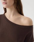 Blend Off The Shoulder Tops Silk Cashmere-SUUKSESS-SUUKSESS