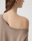 Blend Off The Shoulder Tops Silk Cashmere-SUUKSESS-SUUKSESS