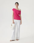 Blend Off The Shoulder Tops Silk Cashmere-SUUKSESS-SUUKSESS