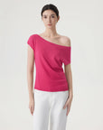 Blend Off The Shoulder Tops Silk Cashmere-SUUKSESS-SUUKSESS
