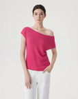 Blend Off The Shoulder Tops Silk Cashmere-SUUKSESS-SUUKSESS