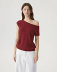 Blend Off The Shoulder Tops Silk Cashmere-SUUKSESS-SUUKSESS