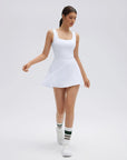 Tennis Peasy Athletic Dress Workout-SUUKSESS-White-XS-SUUKSESS
