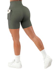 Crossover Sculpt Biker Shorts-Suuksess Women's Shorts for Running, Sports, Hiking - Lululemon Dupe, Gymshark Dupe, Fabletics Dupe