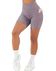 Crossover Sculpt Biker Shorts-Suuksess Women's Shorts for Running, Sports, Hiking - Lululemon Dupe, Gymshark Dupe, Fabletics Dupe