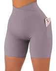 Crossover Sculpt Biker Shorts-Suuksess Women's Shorts for Running, Sports, Hiking - Lululemon Dupe, Gymshark Dupe, Fabletics Dupe