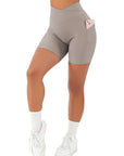 Crossover Sculpt Biker Shorts-Suuksess Women's Shorts for Running, Sports, Hiking - Lululemon Dupe, Gymshark Dupe, Fabletics Dupe
