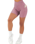 Crossover Sculpt Biker Shorts-Suuksess Women's Shorts for Running, Sports, Hiking - Lululemon Dupe, Gymshark Dupe, Fabletics Dupe