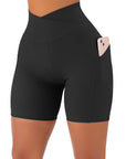 Crossover Sculpt Biker Shorts-Suuksess Women's Shorts for Running, Sports, Hiking - Lululemon Dupe, Gymshark Dupe, Fabletics Dupe