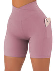 Crossover Sculpt Biker Shorts-Suuksess Women's Shorts for Running, Sports, Hiking - Lululemon Dupe, Gymshark Dupe, Fabletics Dupe