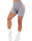 Crossover Sculpt Biker Shorts-Suuksess Women's Shorts for Running, Sports, Hiking - Lululemon Dupe, Gymshark Dupe, Fabletics Dupe