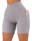 Crossover Sculpt Biker Shorts-Suuksess Women's Shorts for Running, Sports, Hiking - Lululemon Dupe, Gymshark Dupe, Fabletics Dupe