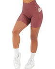 Crossover Sculpt Biker Shorts-Suuksess Women's Shorts for Running, Sports, Hiking - Lululemon Dupe, Gymshark Dupe, Fabletics Dupe