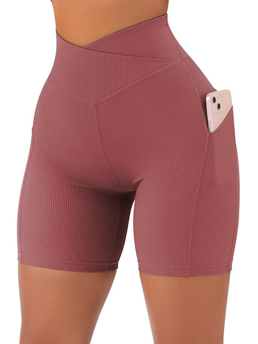 Crossover Sculpt Biker Shorts-Suuksess Women's Shorts for Running, Sports, Hiking - Lululemon Dupe, Gymshark Dupe, Fabletics Dupe