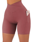 Crossover Sculpt Biker Shorts-Suuksess Women's Shorts for Running, Sports, Hiking - Lululemon Dupe, Gymshark Dupe, Fabletics Dupe