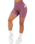 Crossover Sculpt Biker Shorts-Suuksess Women's Shorts for Running, Sports, Hiking - Lululemon Dupe, Gymshark Dupe, Fabletics Dupe