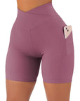 Crossover Sculpt Biker Shorts-Suuksess Women's Shorts for Running, Sports, Hiking - Lululemon Dupe, Gymshark Dupe, Fabletics Dupe