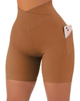 Crossover Sculpt Biker Shorts-Suuksess Women's Shorts for Running, Sports, Hiking - Lululemon Dupe, Gymshark Dupe, Fabletics Dupe
