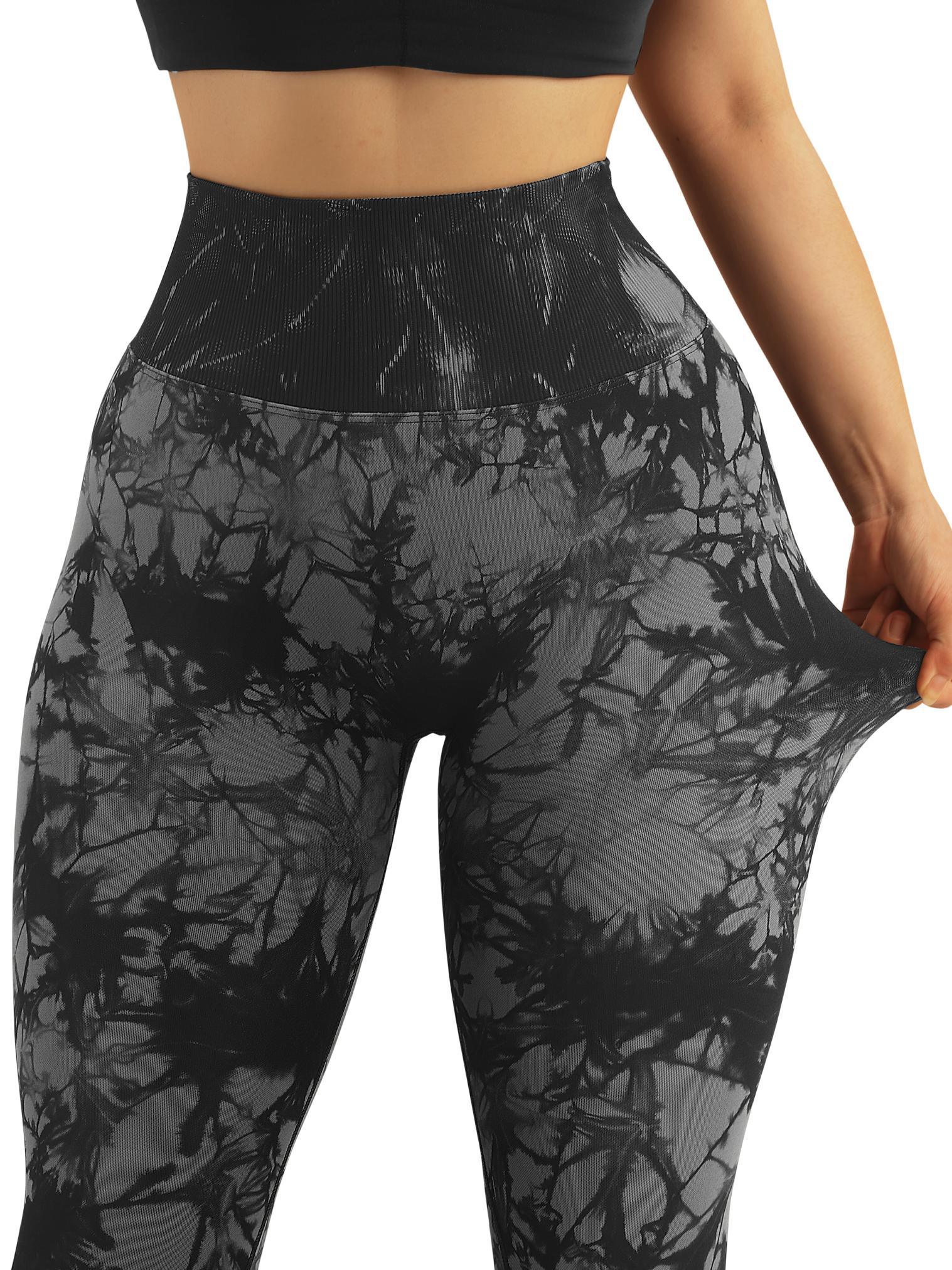Printed Seamless Scrunch Leggings-SUUKSESS-TikTok Leggings
