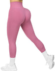 V Back Seamless Leggings-Hot Pink- Suuksess Amazon Leggings for Women - TikTok Leggings - XS, S, M, L, XL